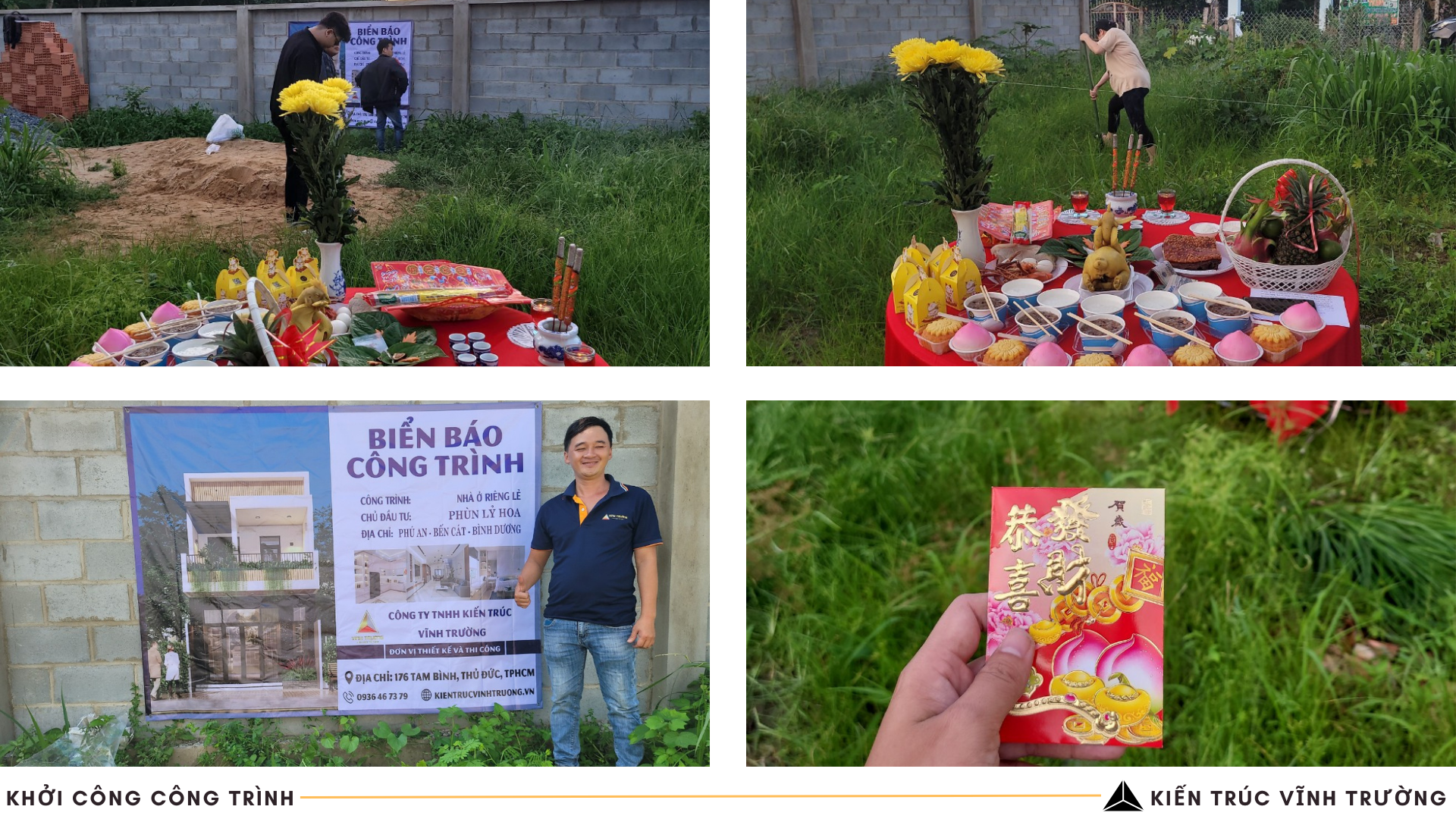 Lễ khởi công nhà chị Hoa