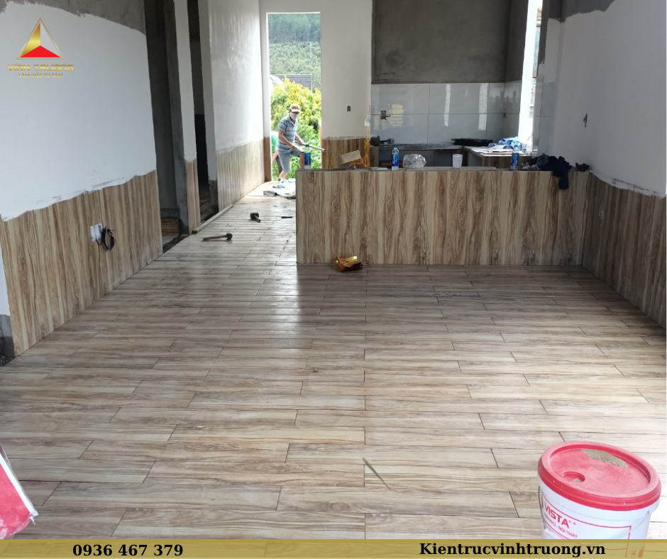 thi công phần hoàn thiện nhà anh Ân Lâm Đồng 1