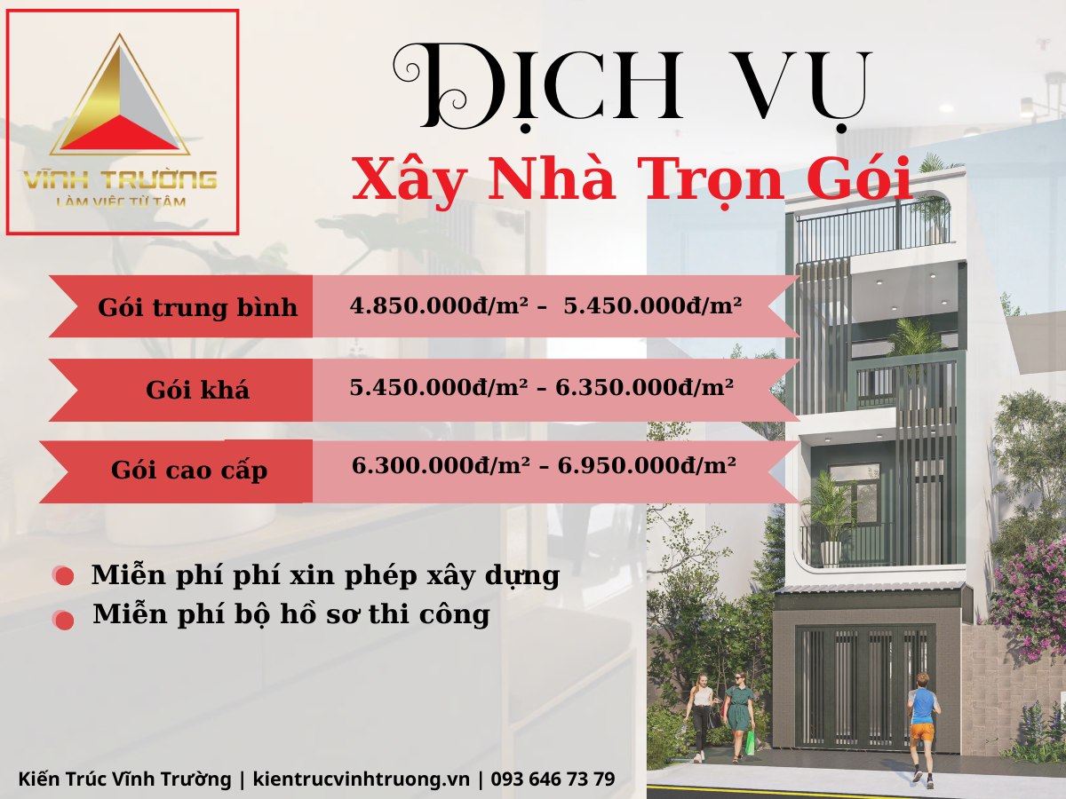 báo giá xây nhà trọn gói 2025