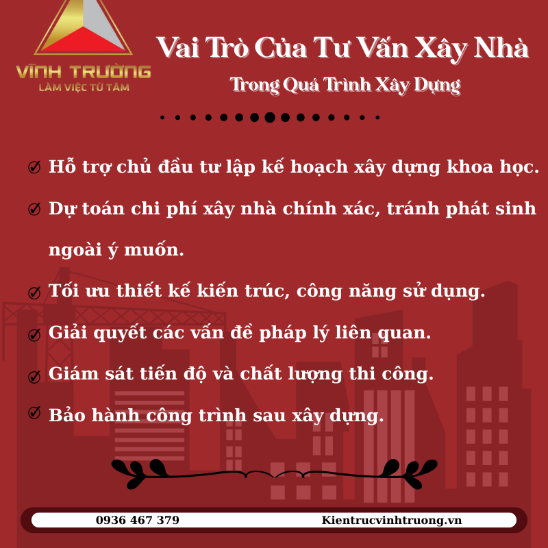 Vai trò của tư vấn xây nhà trong quá trình xây dưng