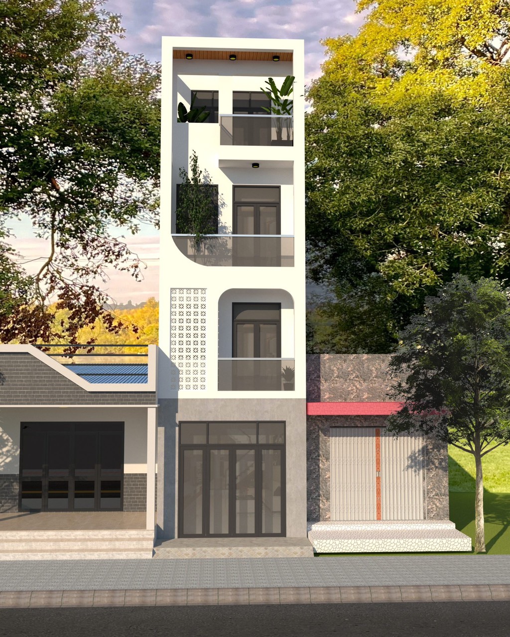 Mẫu nhà cô mười quyết định thi công xây nhà trọn gói quận 12 do Kiến Trúc Vĩnh Trường thực hiện