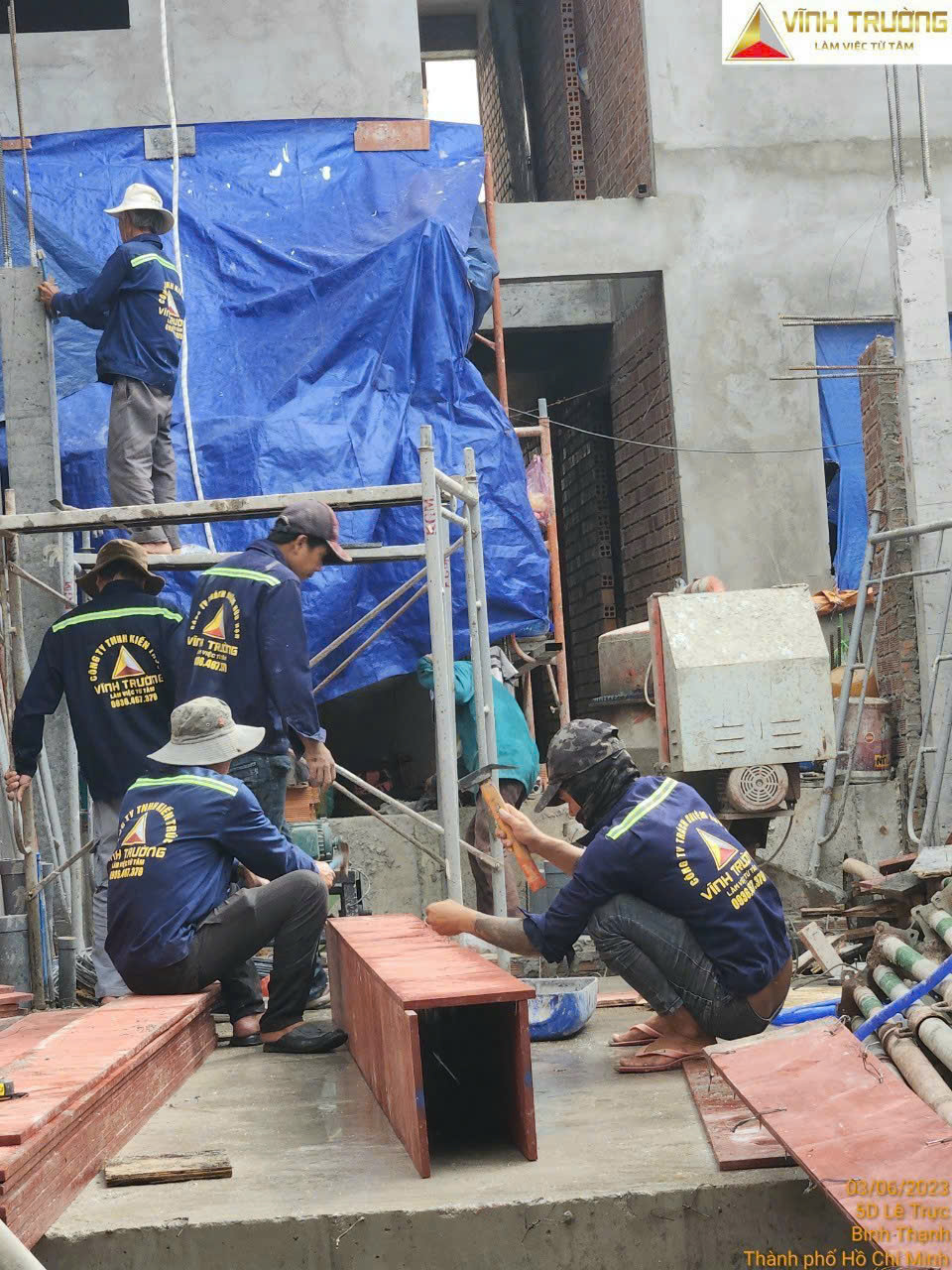 Công đoạn thi công móng băng vững chắc